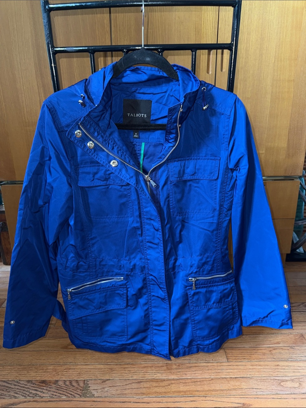 Talbots Cobalt Blue Hooded Utility Jacket